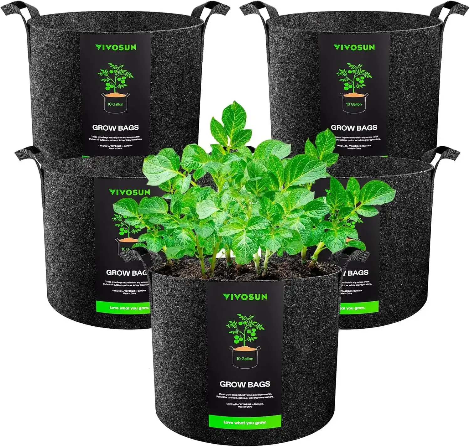 Fabric Grow Bags (5–10 Gallon)
