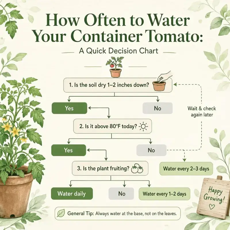 How Often to Water Your Container Tomato A Quick Decision Chart