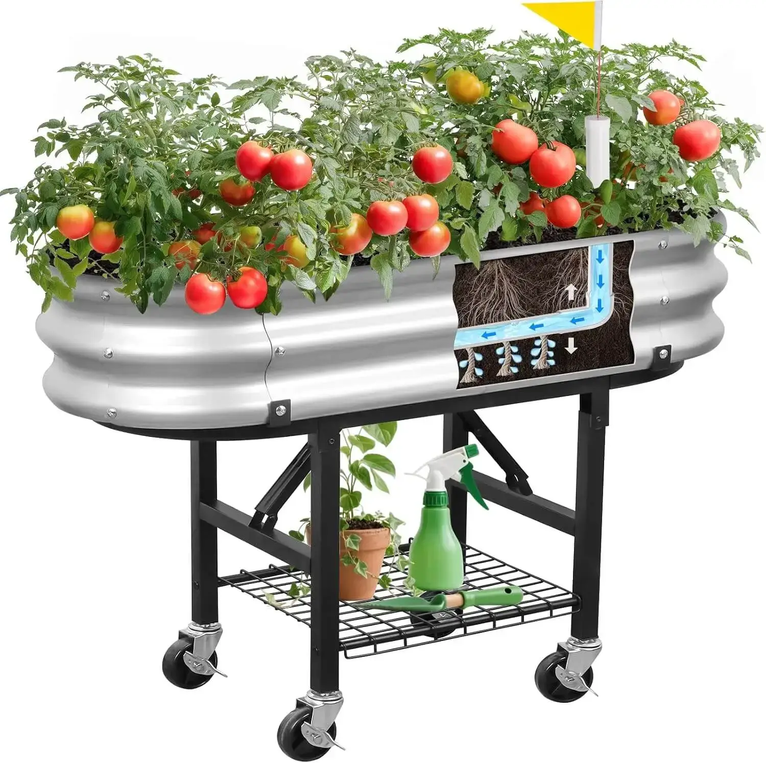 Self-Watering Raised Garden Bed
